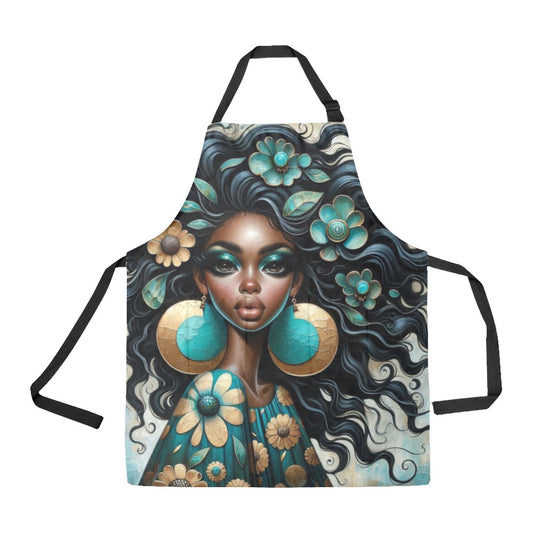 Bold & Beautiful: Afrocentric Digital Art Collection - All Over Print Apron - #2011