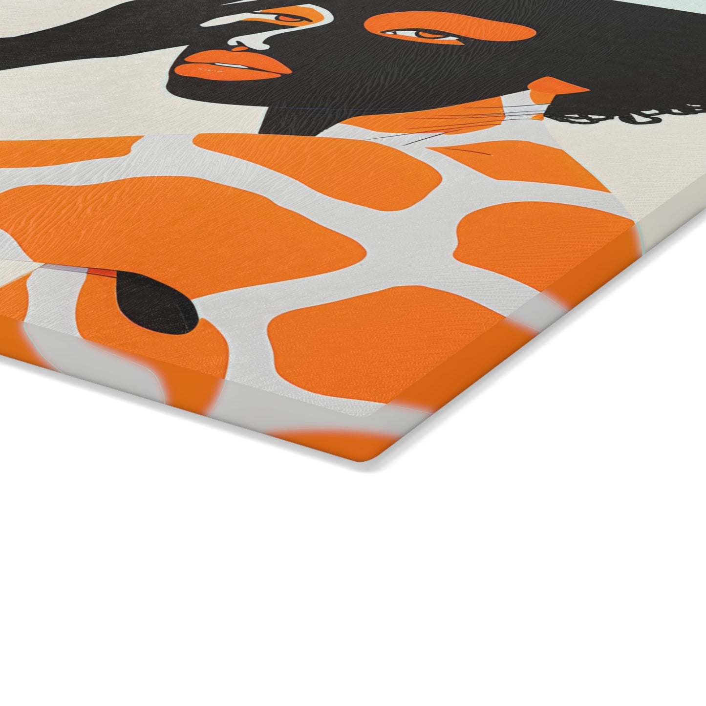 Giraffe Essence: A Fusion of Nature and Elegance Collection - Glass Cutting Board - #2013