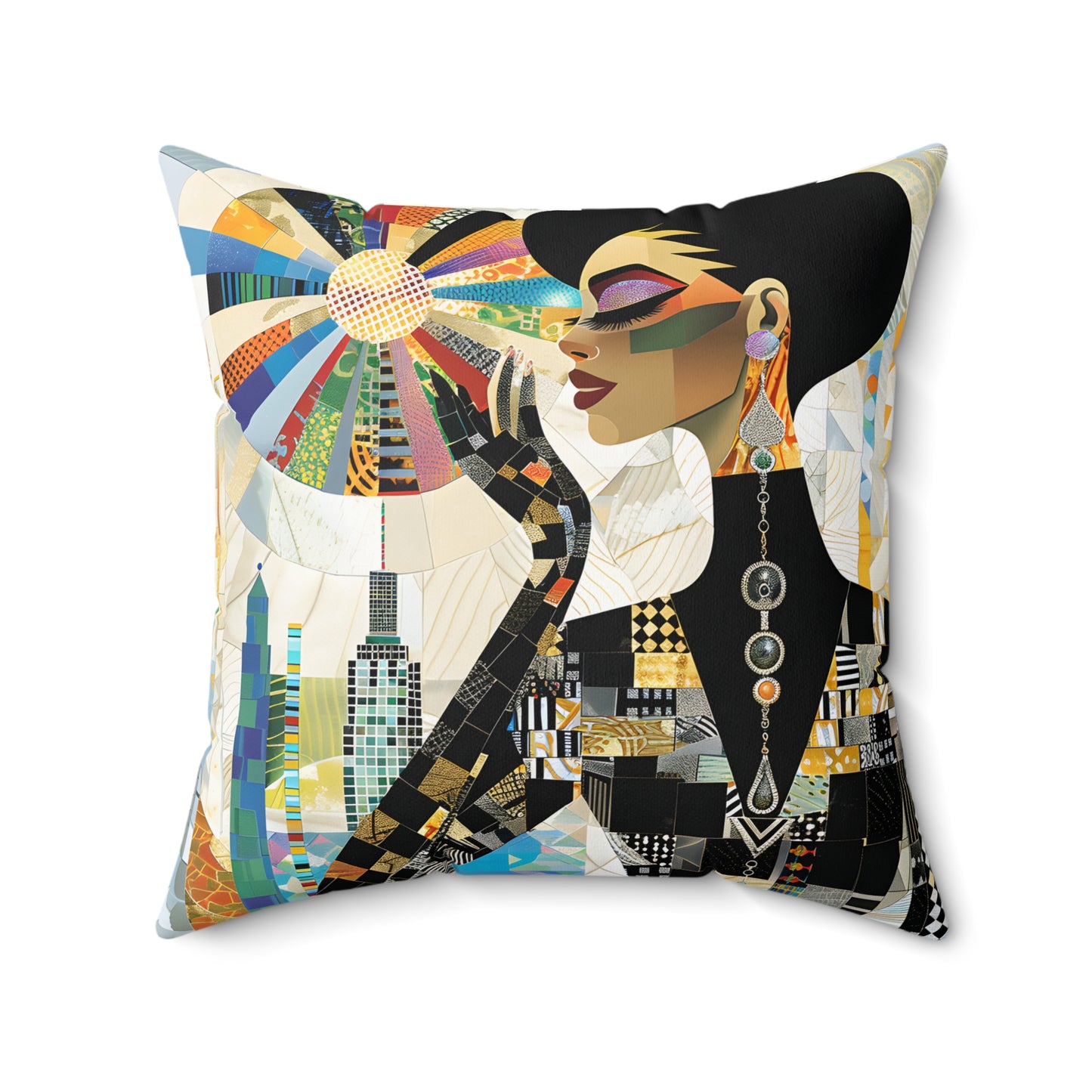 Vibrant Visions: The Bohemian Collection - Spun Polyester Square Pillow - #2011