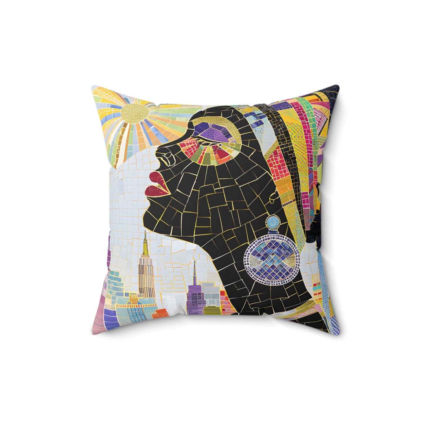 Vibrant Visions: The Bohemian Collection - Spun Polyester Square Pillow - #2015