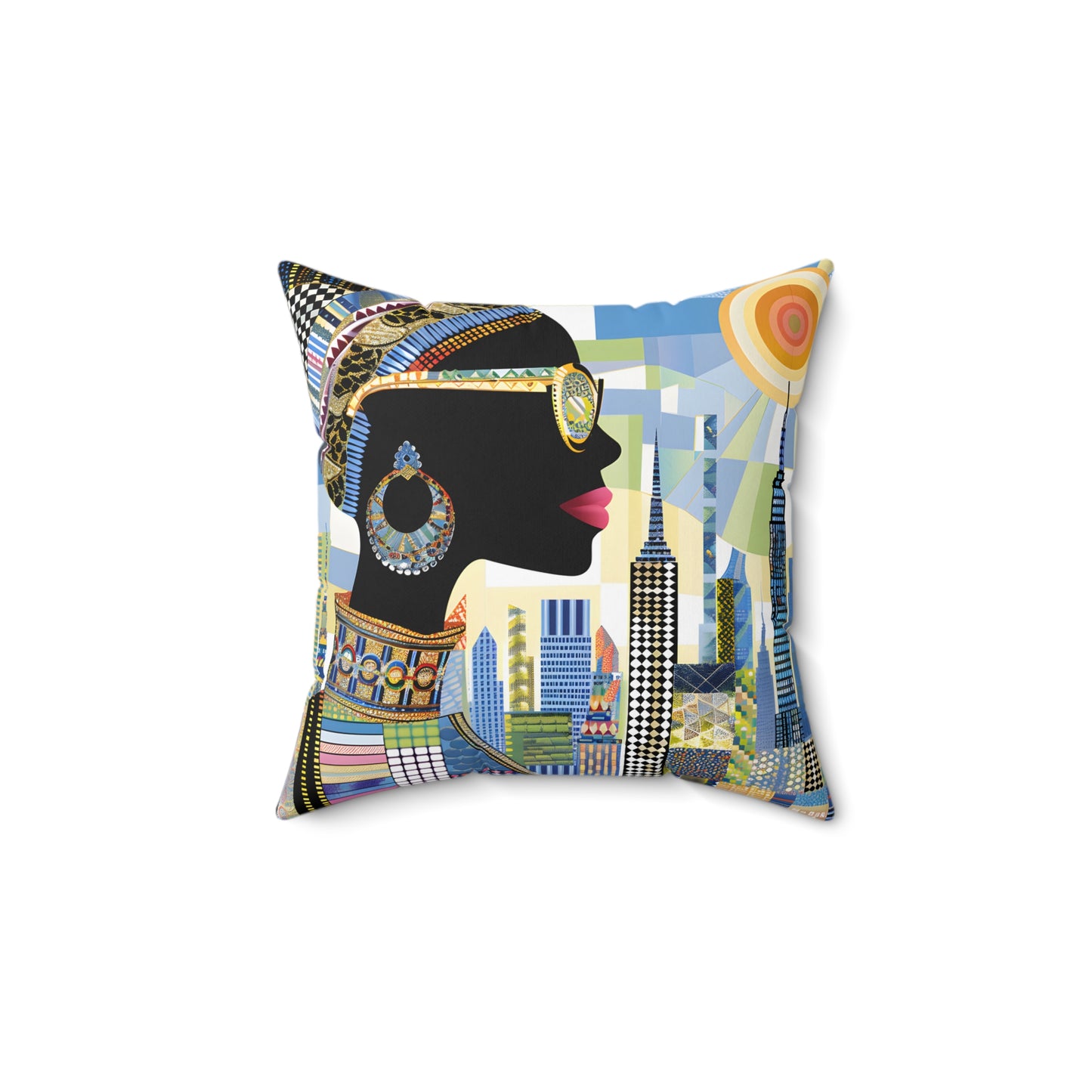 Vibrant Visions: The Bohemian Collection - Spun Polyester Square Pillow - #2013