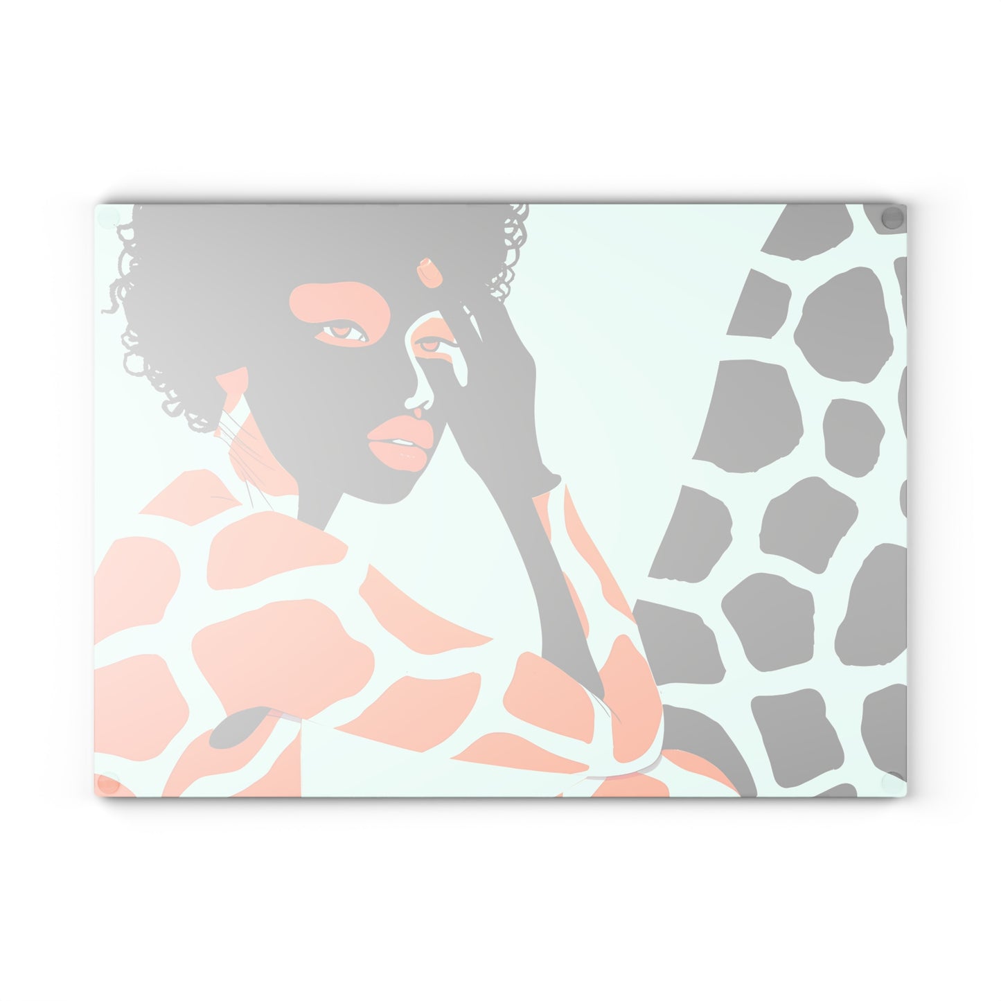 Giraffe Essence: A Fusion of Nature and Elegance Collection - Glass Cutting Board - #2013