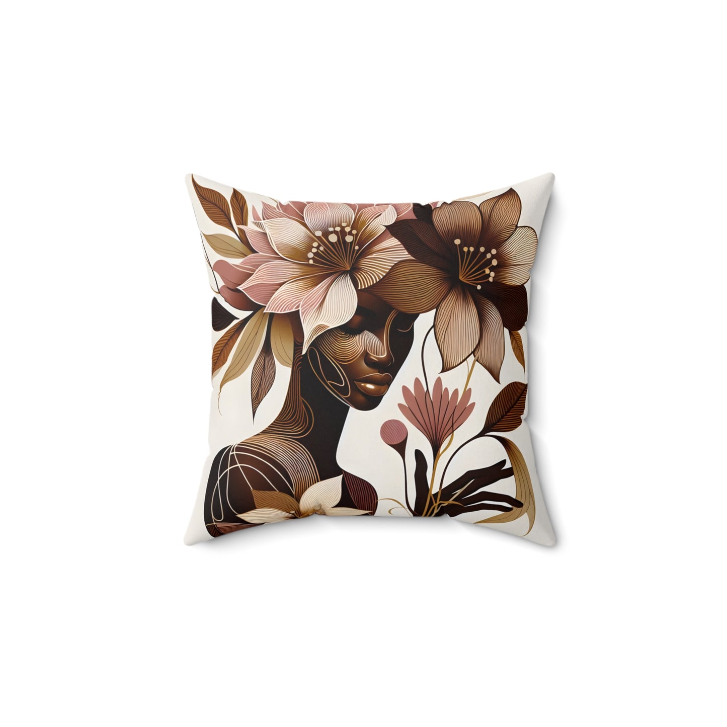 Floral Whispers Collection - Spun Polyester Square Pillow - #2015