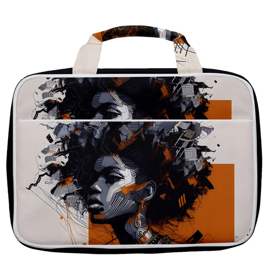 AfroFuturistic Elegance Collection - Travel Toiletry Bag With Hanging Hook - #2011