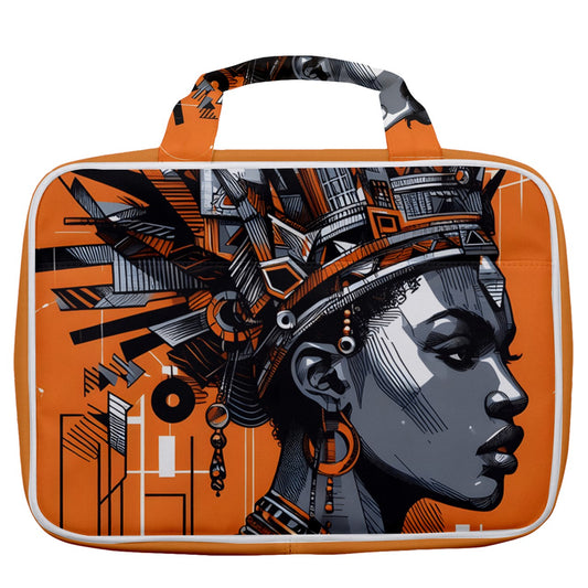 AfroFuturistic Elegance Collection - Travel Toiletry Bag With Hanging Hook - #2015