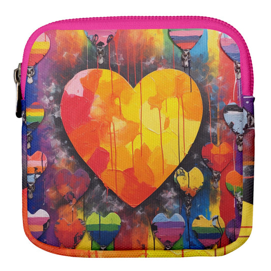 Radiant Hearts - Mini Square Pouch - #2013