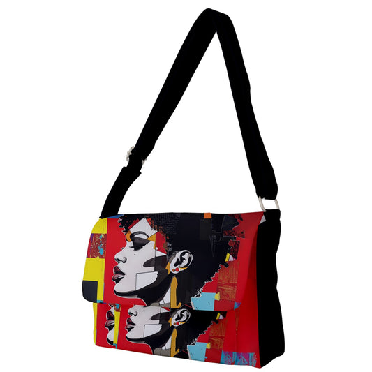 Vibrant Visions: Art-Inspired Elegance for Everyday Life Collection -Full Print Messenger Bag (L) - #2017