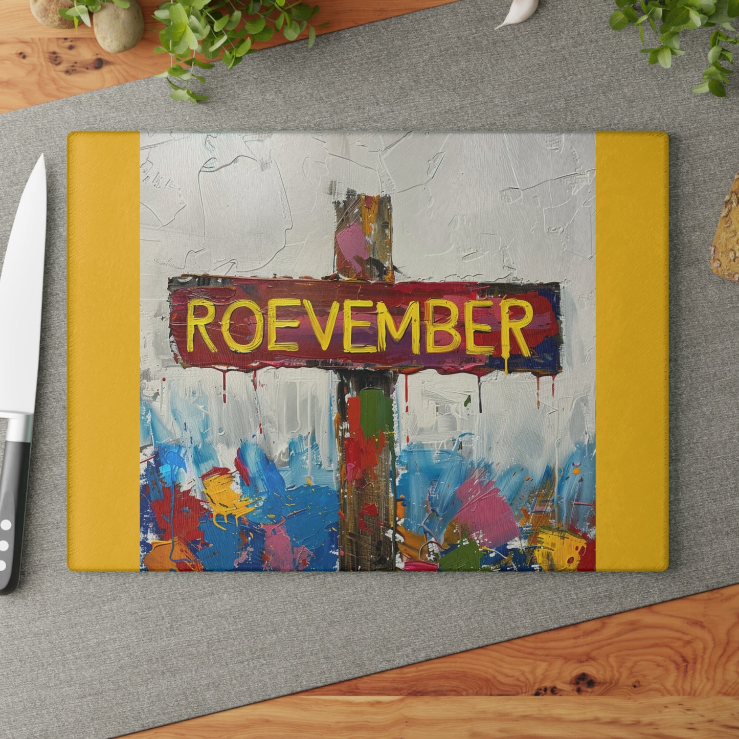 See you in November Roevember Collection - Glass Cutting Board - #2012