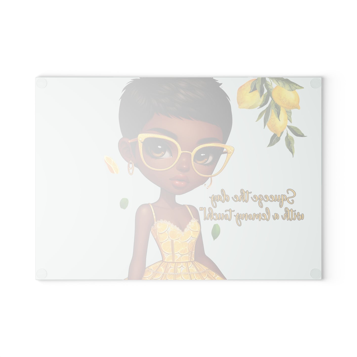 Velvet's View: The Lemon Delight Collection – Glass Cutting Board #2013