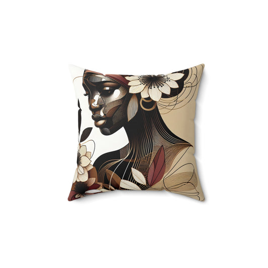 Floral Whispers Collection - Spun Polyester Square Pillow - #2013