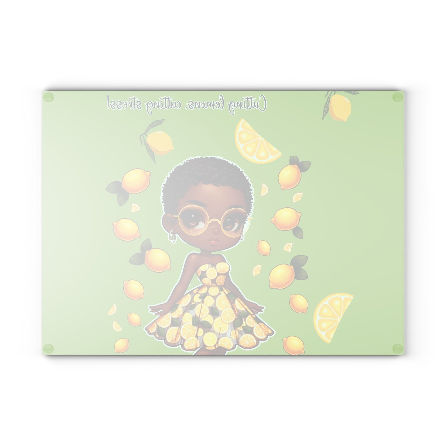 Velvet's View: The Lemon Delight Collection – Glass Cutting Board #2014