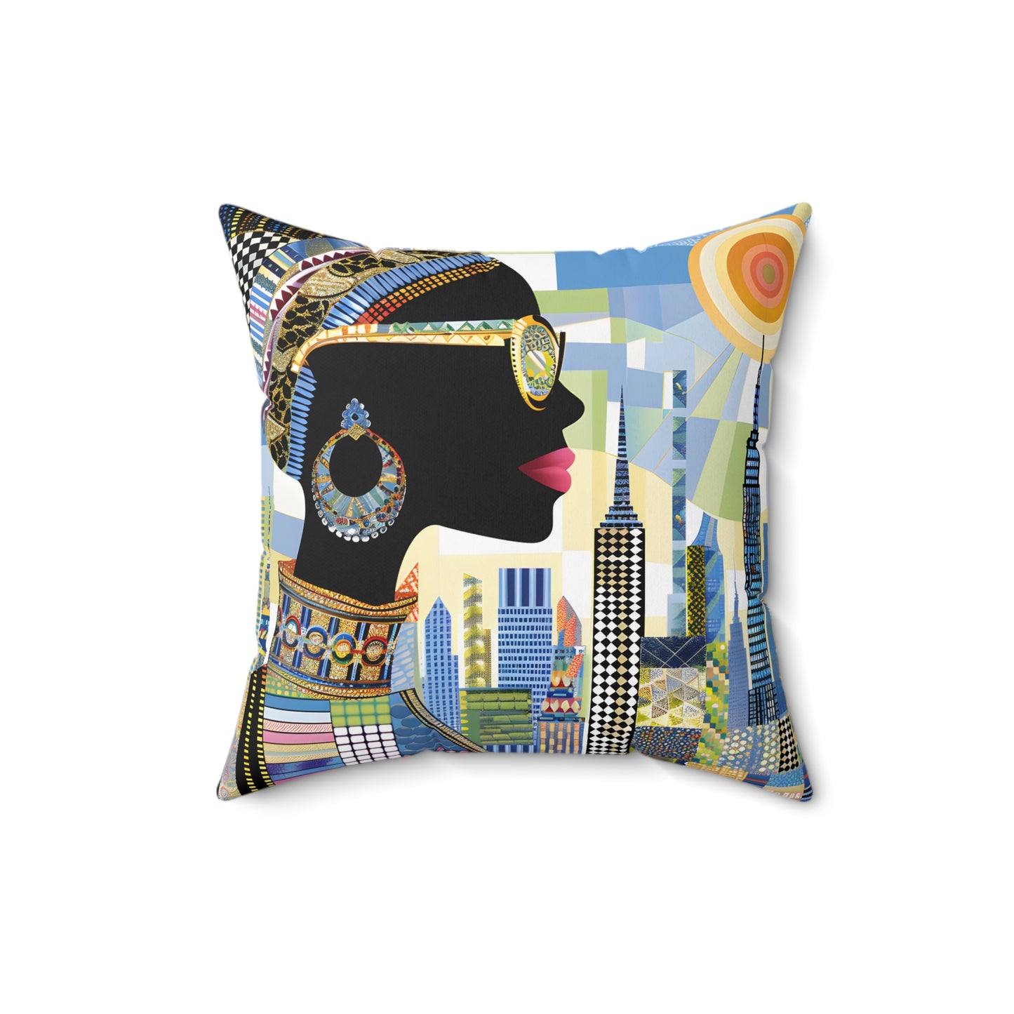 Vibrant Visions: The Bohemian Collection - Spun Polyester Square Pillow - #2013