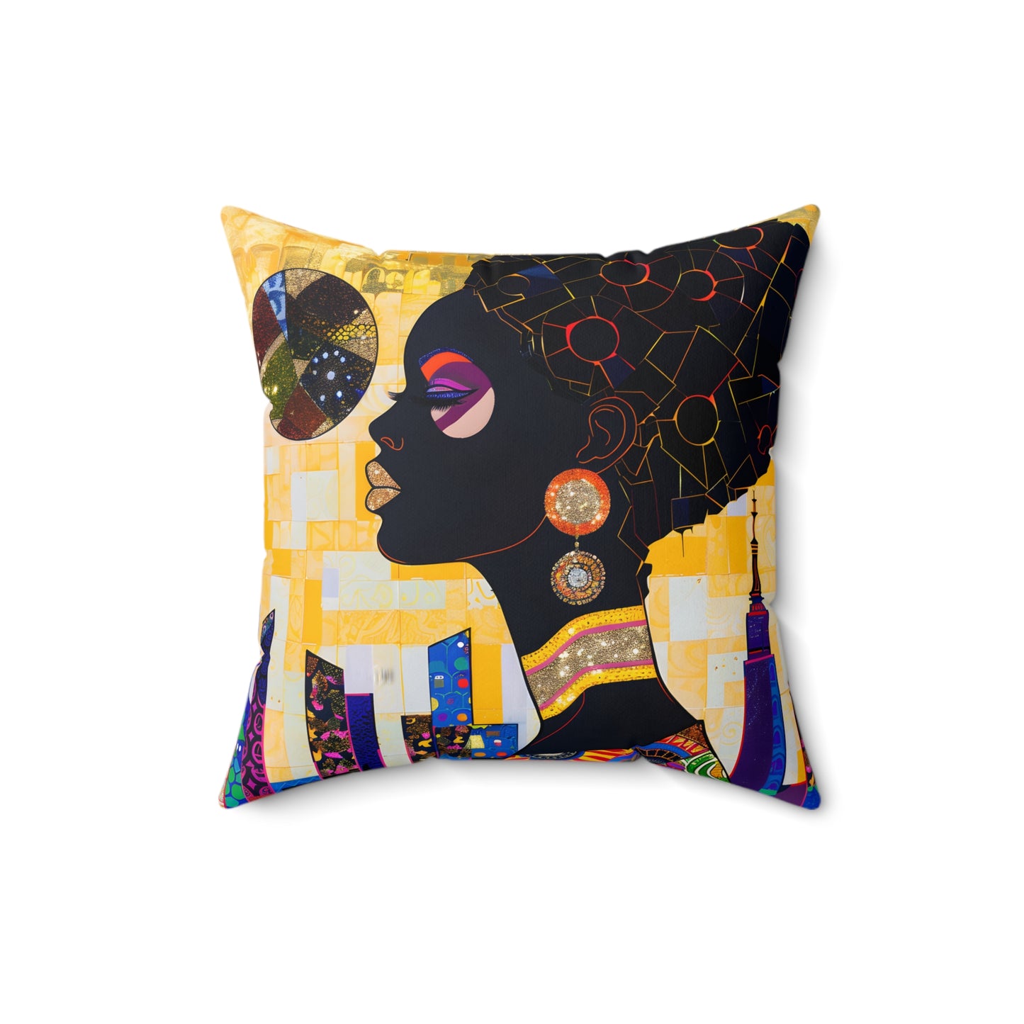 Vibrant Visions: The Bohemian Collection - Spun Polyester Square Pillow - #2012