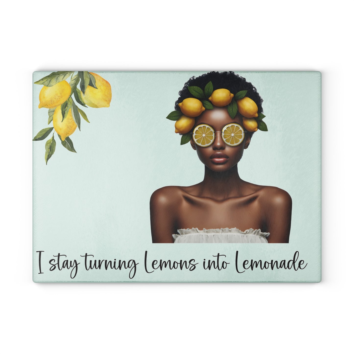 Velvet's View: The Lemon Delight Collection – Glass Cutting Board #2015