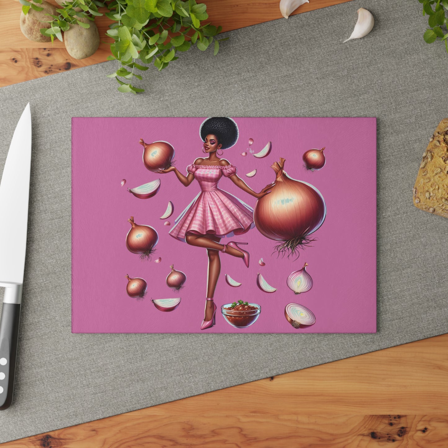 Onion Delight Glass Cutting Boards Collection - Glass Cutting Board - #2012