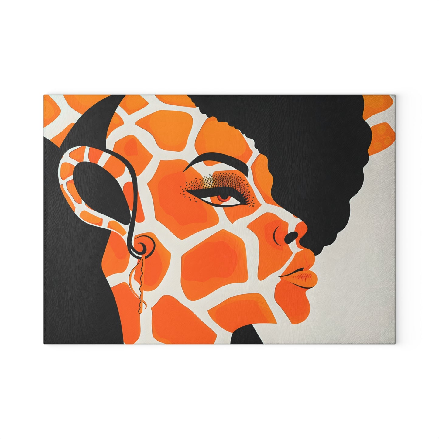 Giraffe Essence: A Fusion of Nature and Elegance Collection - Glass Cutting Board - #2016