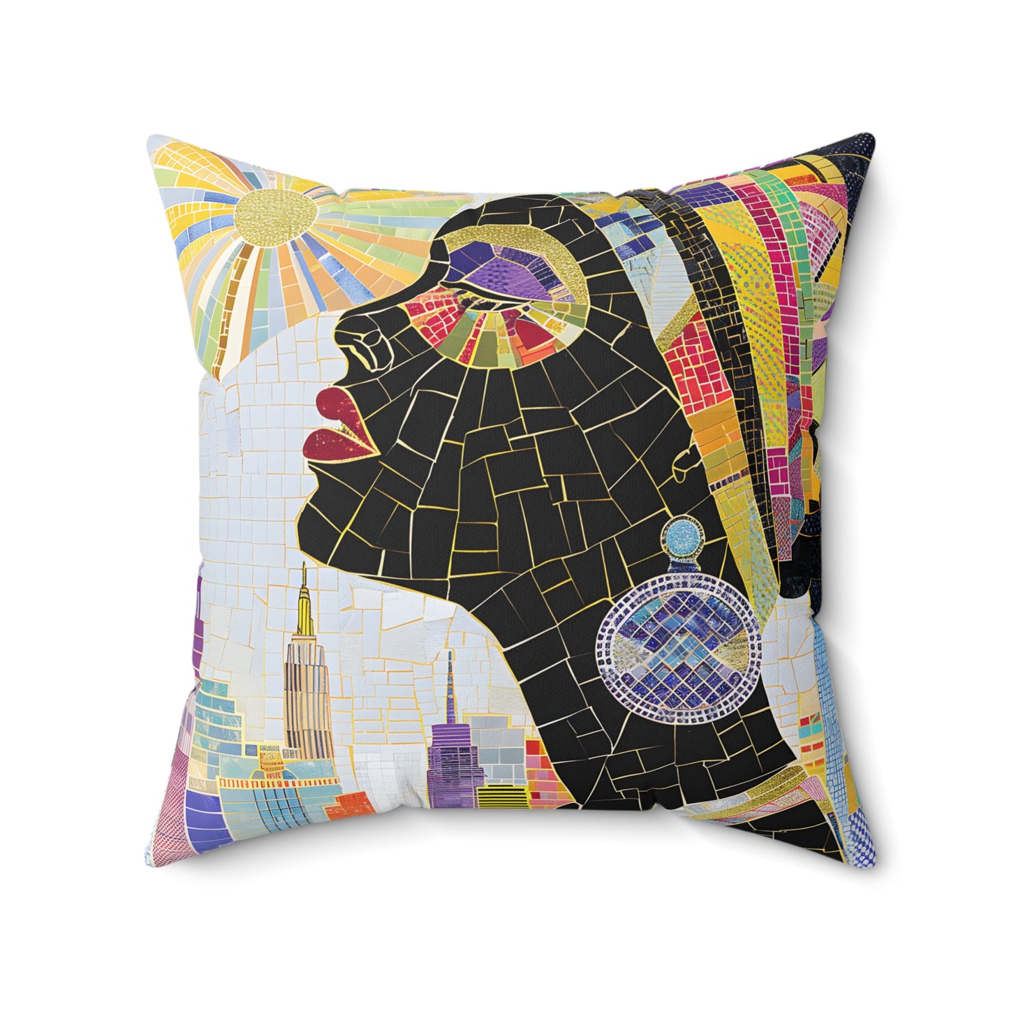 Vibrant Visions: The Bohemian Collection - Spun Polyester Square Pillow - #2015