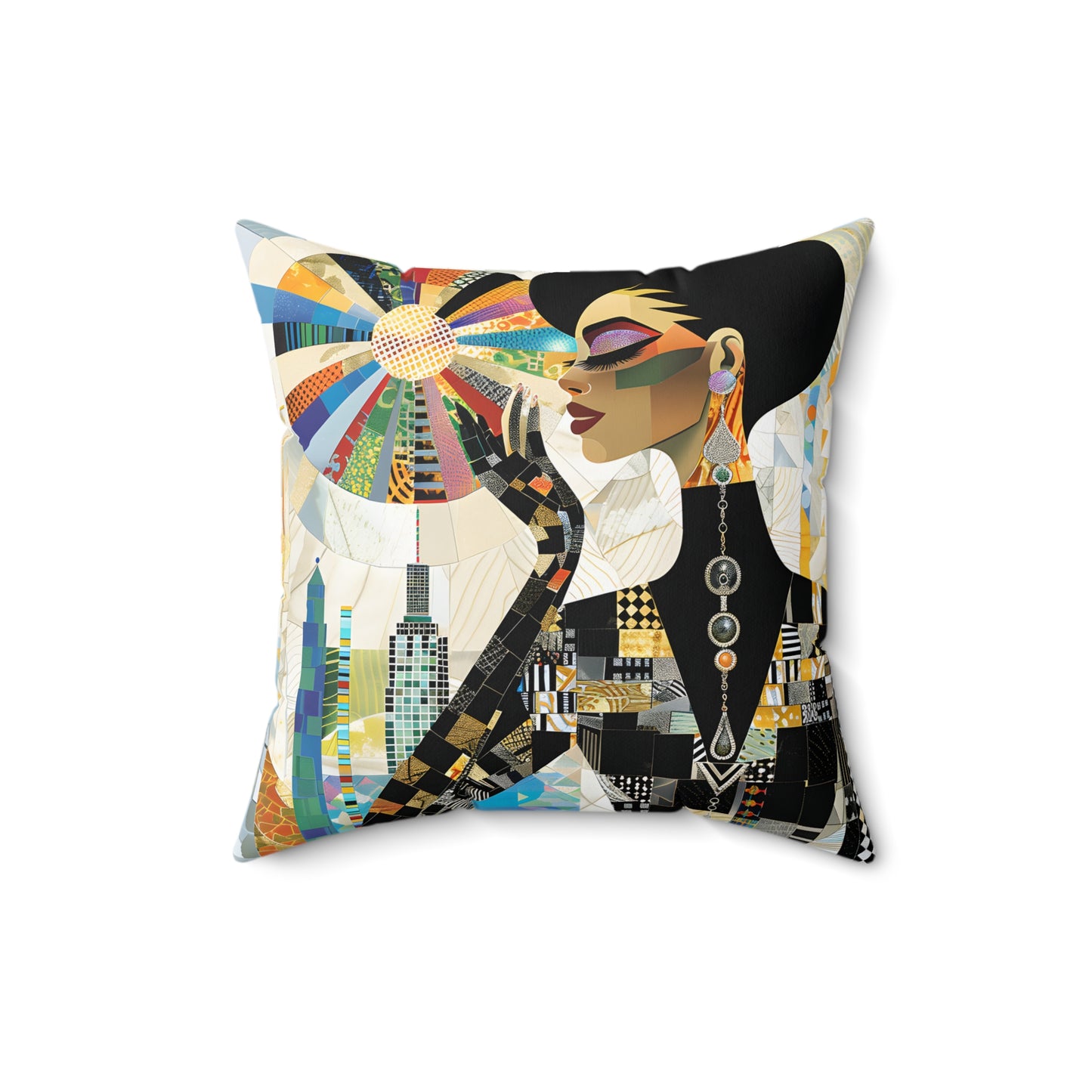 Vibrant Visions: The Bohemian Collection - Spun Polyester Square Pillow - #2011