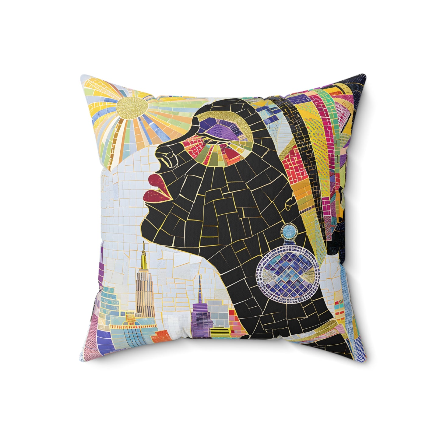 Vibrant Visions: The Bohemian Collection - Spun Polyester Square Pillow - #2015