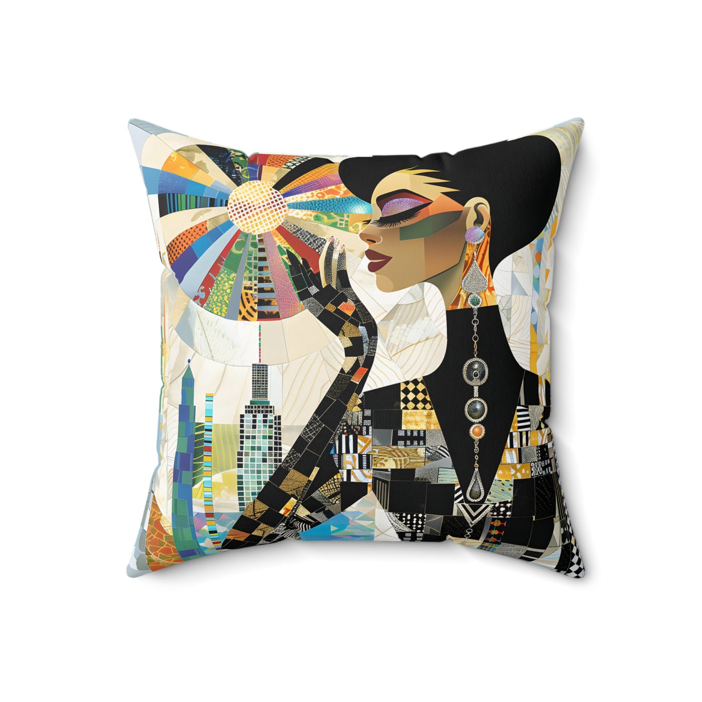 Vibrant Visions: The Bohemian Collection - Spun Polyester Square Pillow - #2011