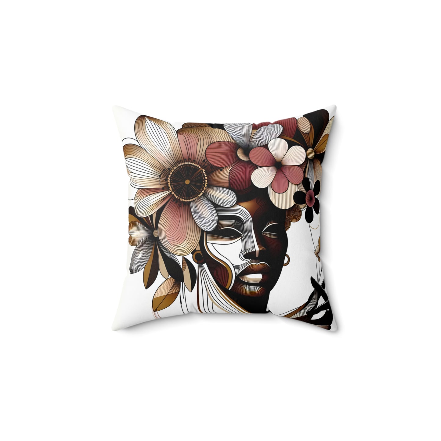 Floral Whispers Collection - Spun Polyester Square Pillow - #2011