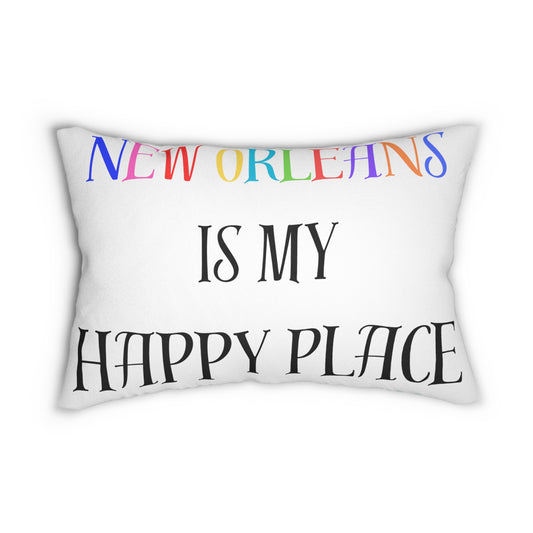 Spun Polyester Lumbar Pillow - I love New Orleans Collection - #2011