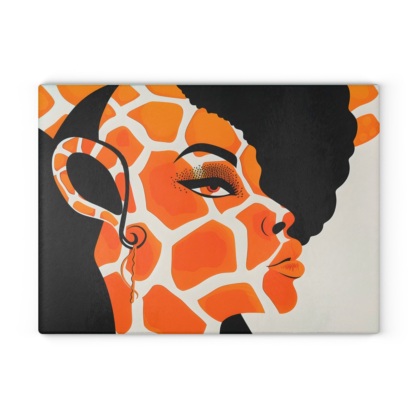 Giraffe Essence: A Fusion of Nature and Elegance Collection - Glass Cutting Board - #2016