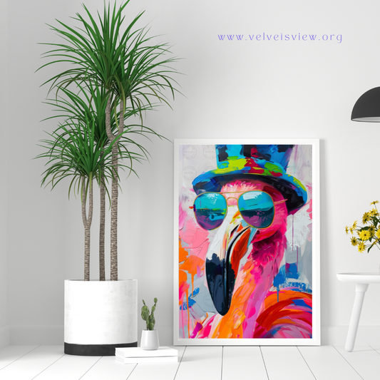 Digital Art - Funky Flamingos - #2015