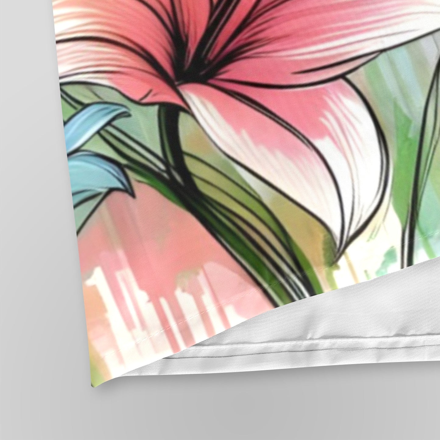 Urban Blossoms: Vibrant Cityscapes and Floral Dreams Collection -  Shower Curtain 72"x84" - #2011