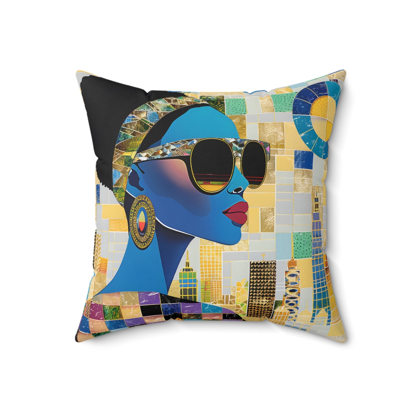 Vibrant Visions: The Bohemian Collection - Spun Polyester Square Pillow - #2014