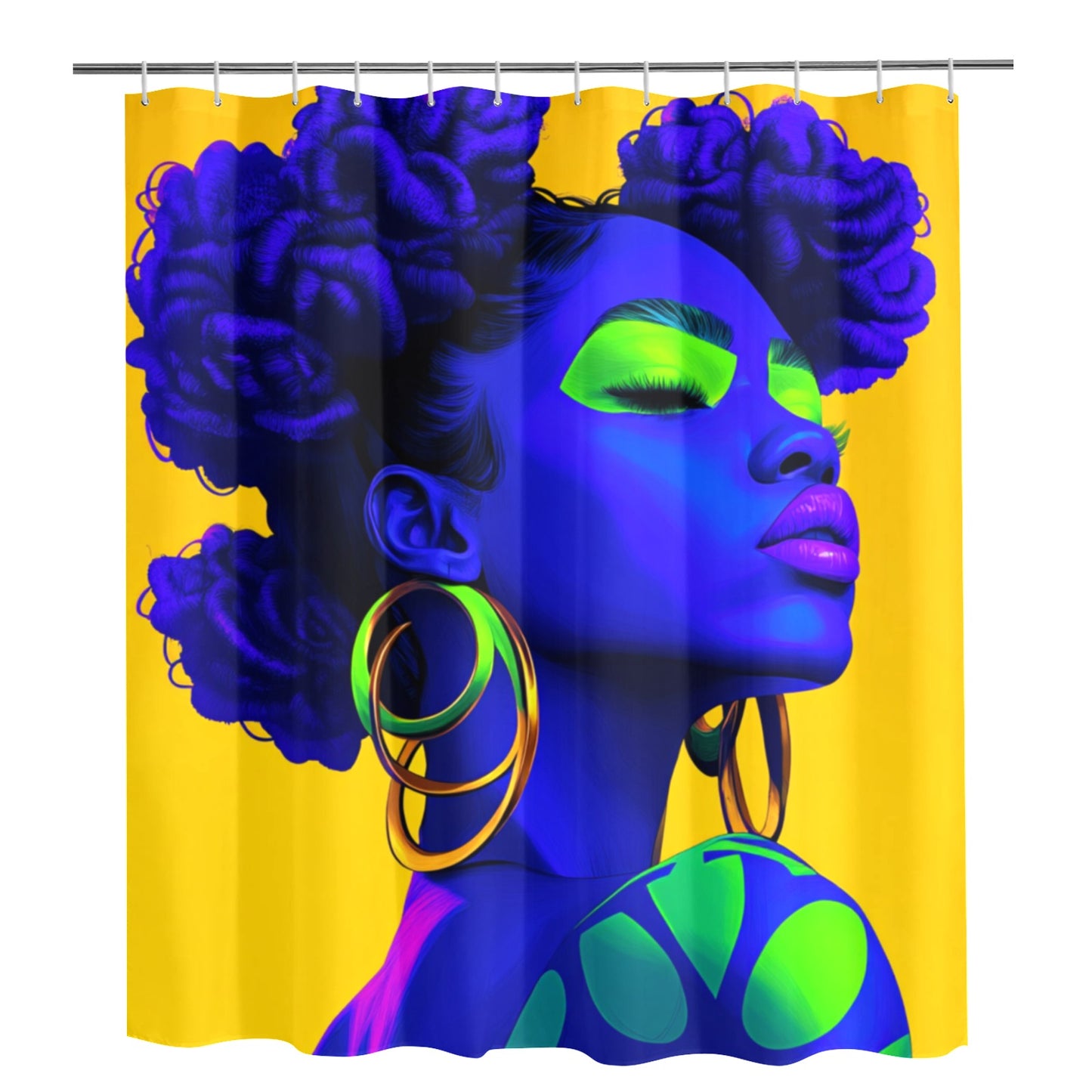 Vivid Visions: The Essence of Afro-Modernism Collection - Shower Curtain 72"x84" - #2011