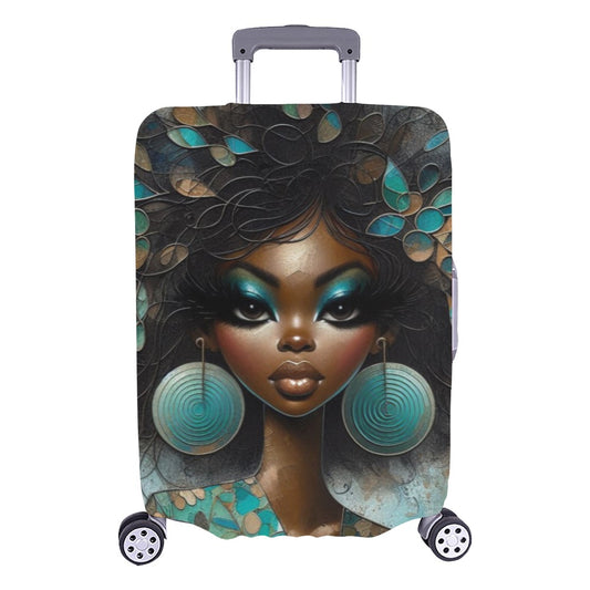 Bold & Beautiful: Afrocentric Digital Art Collection - Luggage Cover/Large 26"-28"- #2012