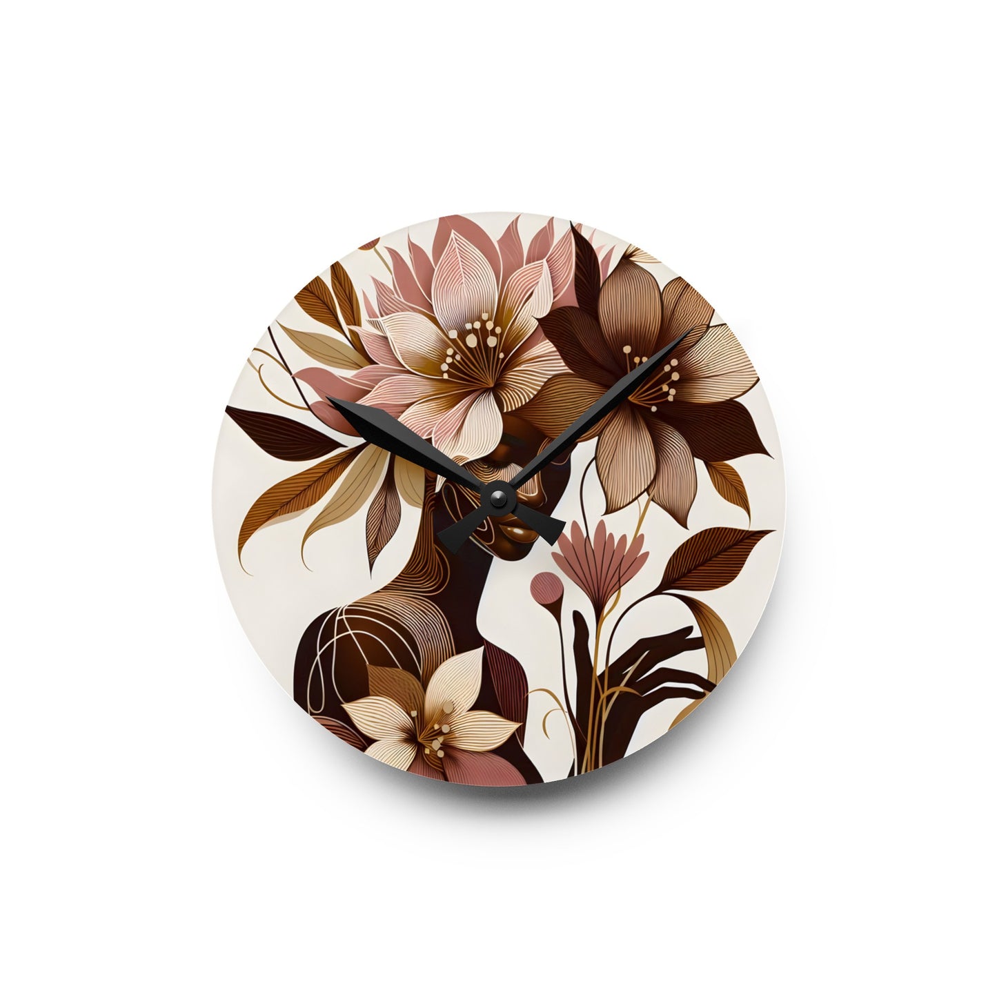 Acrylic Wall Clock - Floral Whispers - #2015