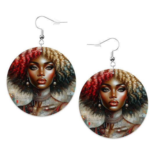 Leather Round Earrings - #2015