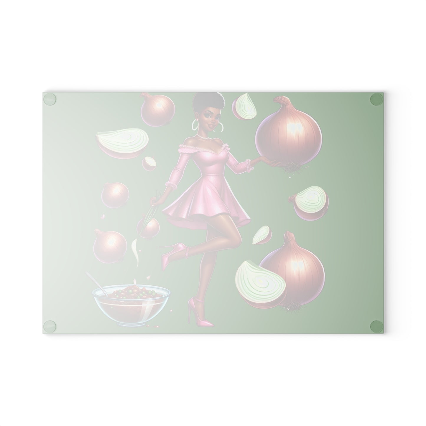 Onion Delight Glass Cutting Boards Collection - Glass Cutting Board - #2014