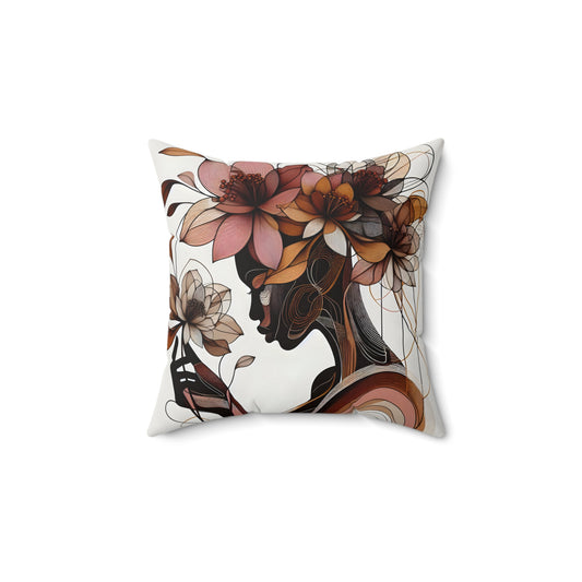 Floral Whispers Collection - Spun Polyester Square Pillow - #2014