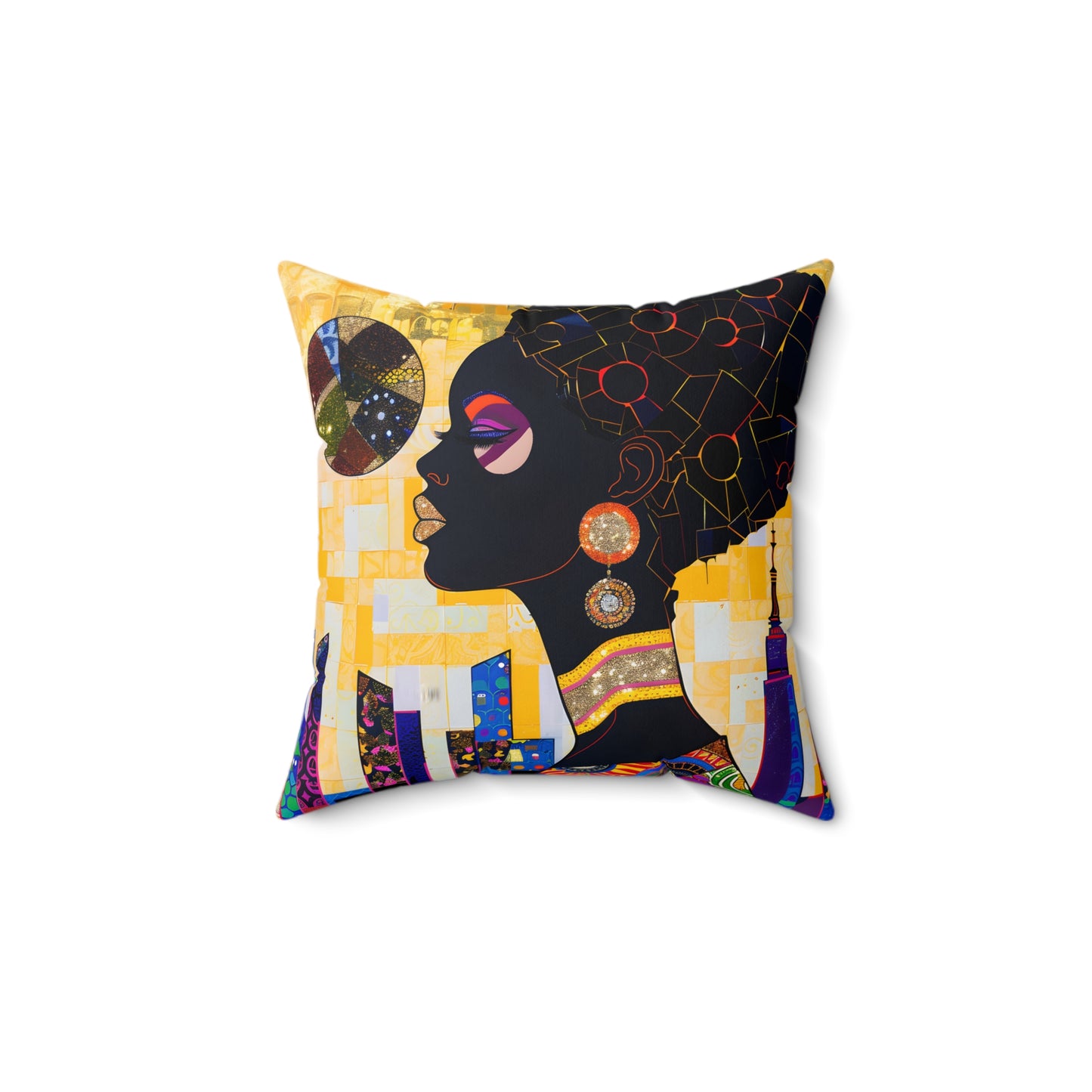 Vibrant Visions: The Bohemian Collection - Spun Polyester Square Pillow - #2012