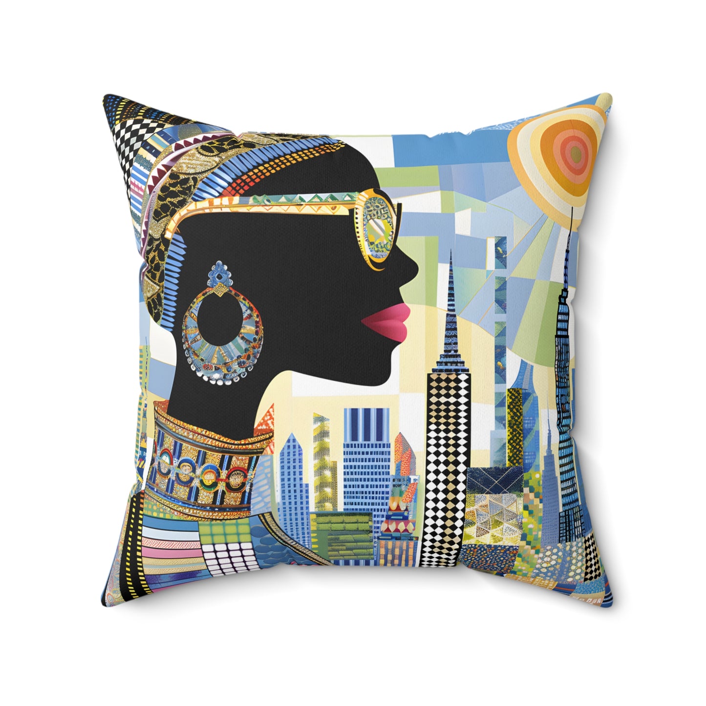 Vibrant Visions: The Bohemian Collection - Spun Polyester Square Pillow - #2013