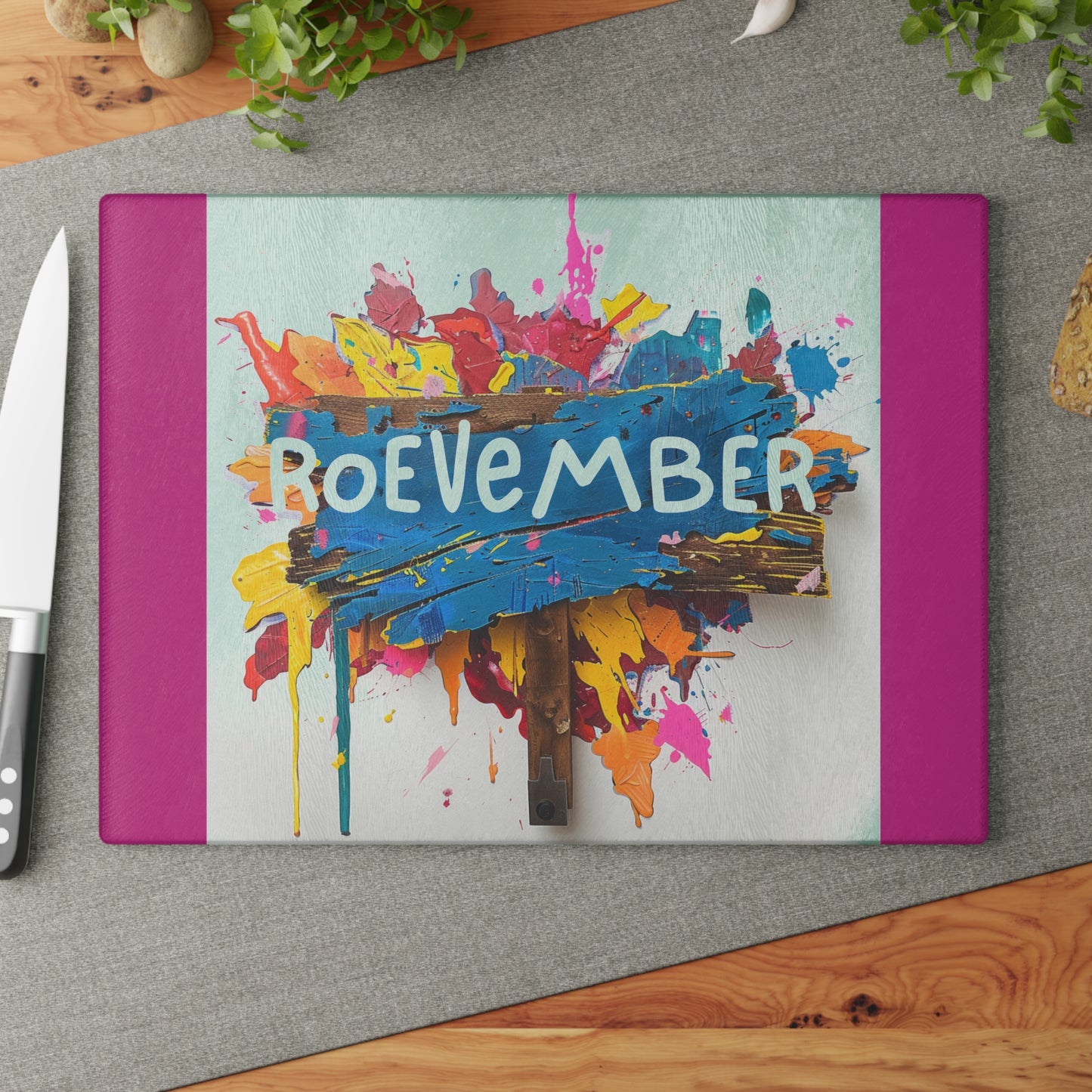 See you in November Roevember Collection - Glass Cutting Board - #2013