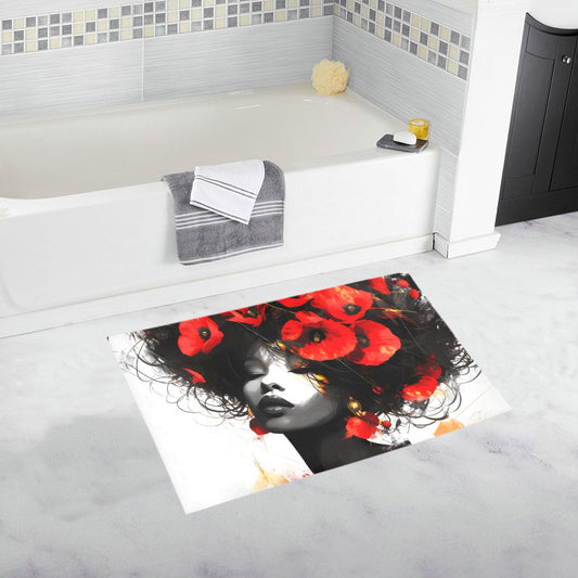 Bold Elegance: The Poppy Collection – Bath Rug - #2024