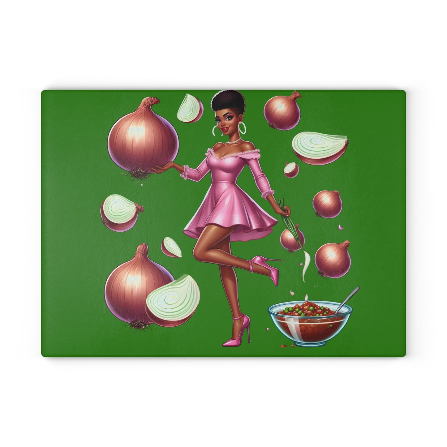 Onion Delight Glass Cutting Boards Collection - Glass Cutting Board - #2014