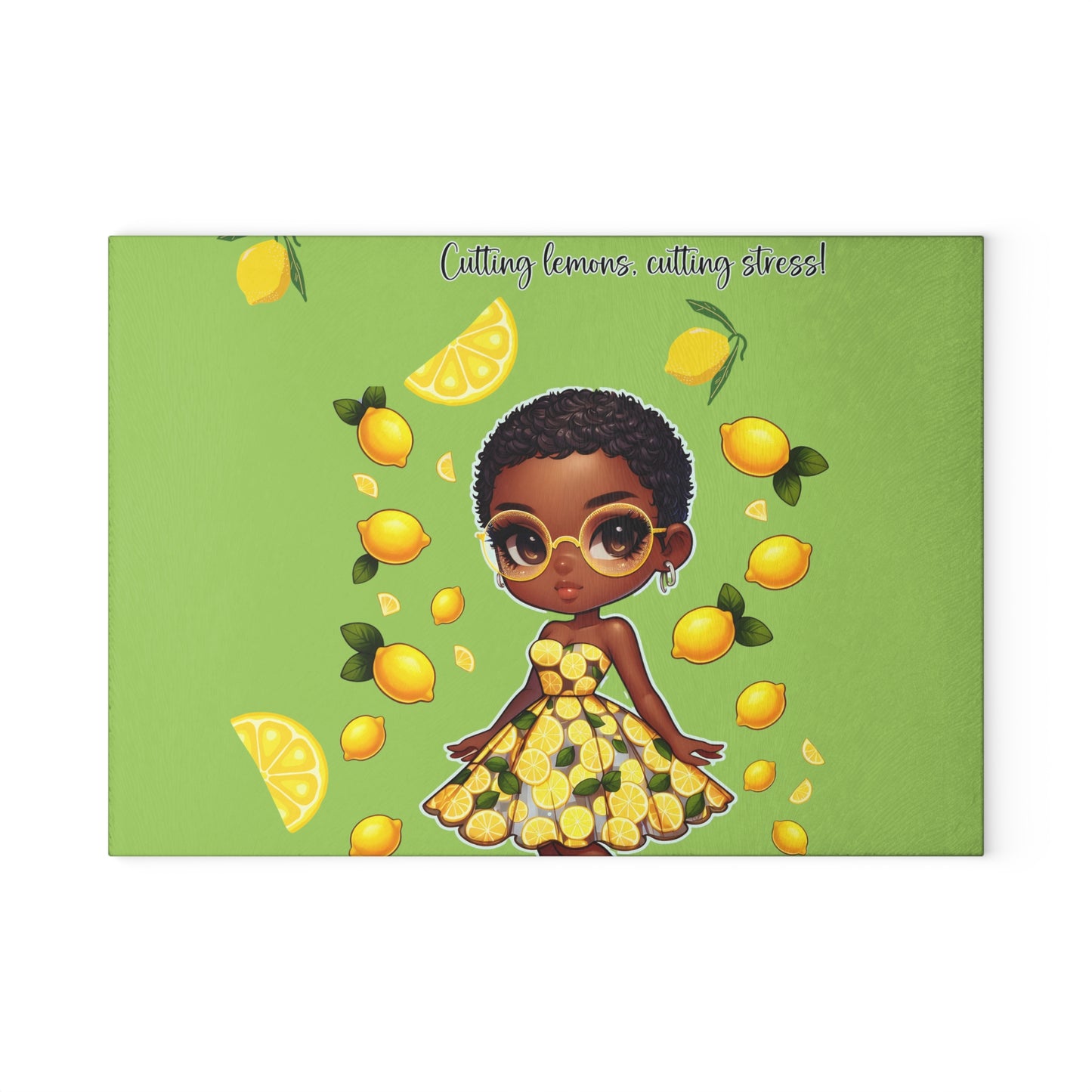 Velvet's View: The Lemon Delight Collection – Glass Cutting Board #2014