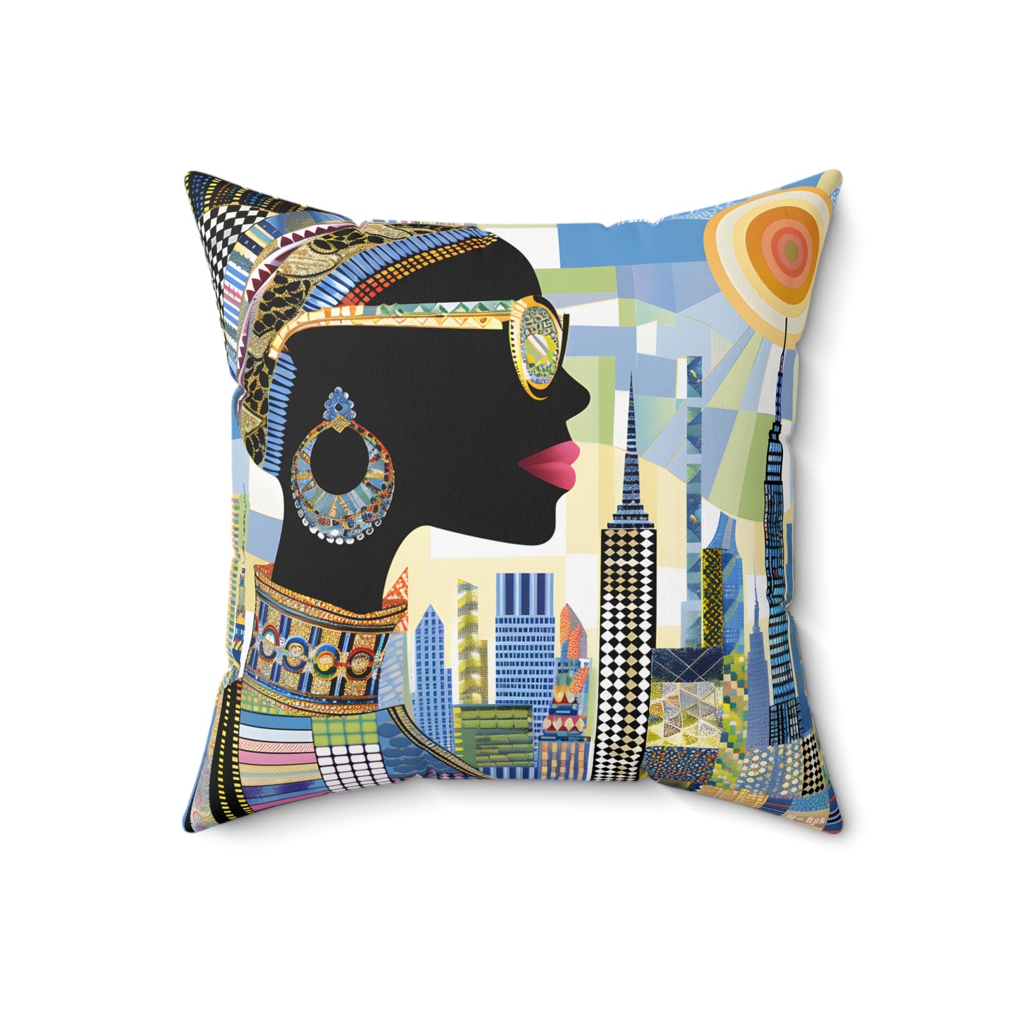 Vibrant Visions: The Bohemian Collection - Spun Polyester Square Pillow - #2013