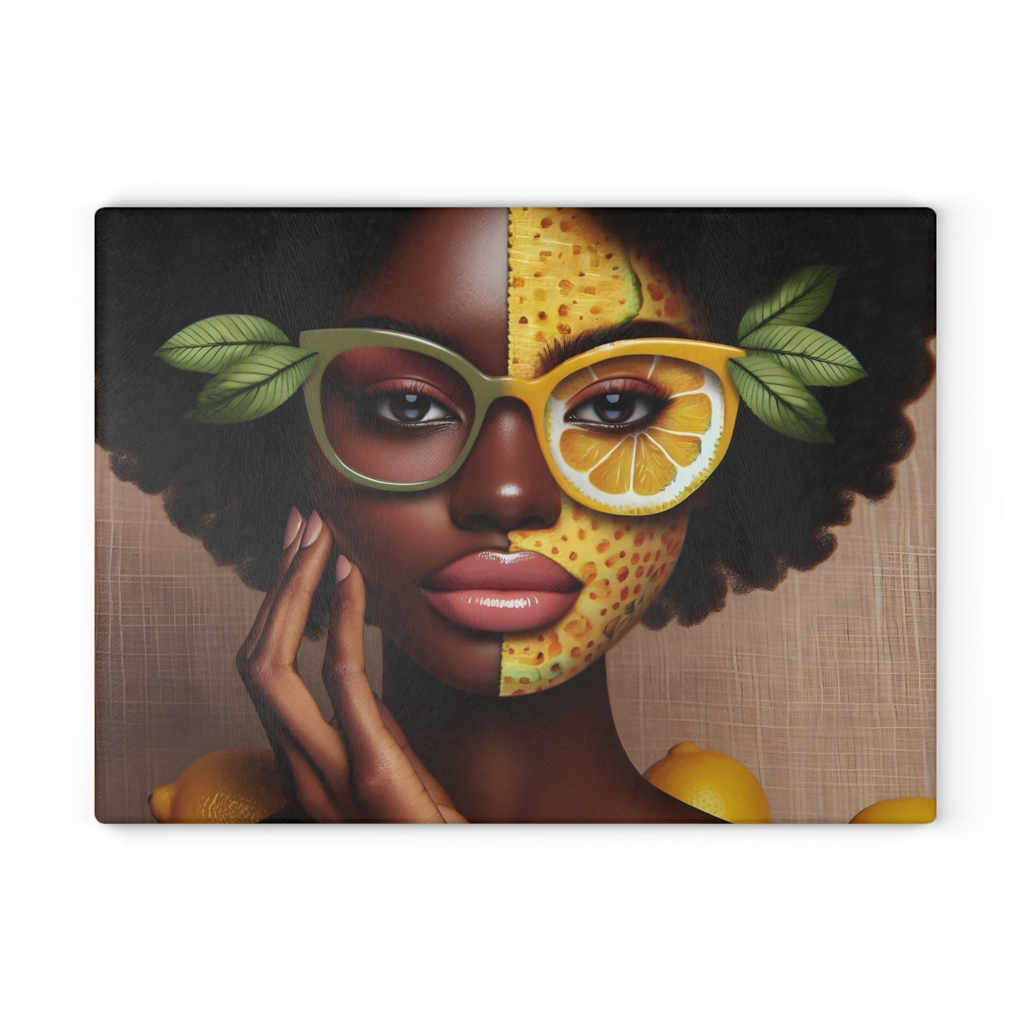 Velvet's View: The Lemon Delight Collection – Glass Cutting Board #2016