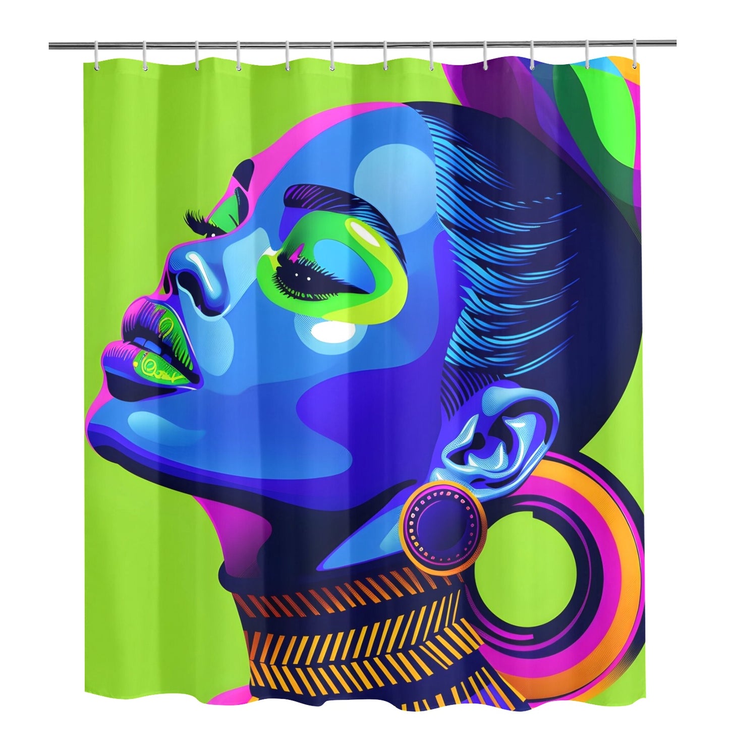 Vivid Visions: The Essence of Afro-Modernism Collection - Shower Curtain 72"x84" - #2016