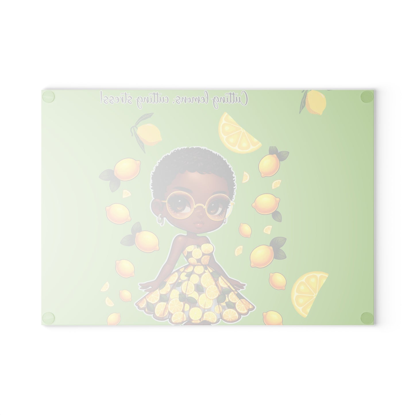 Velvet's View: The Lemon Delight Collection – Glass Cutting Board #2014