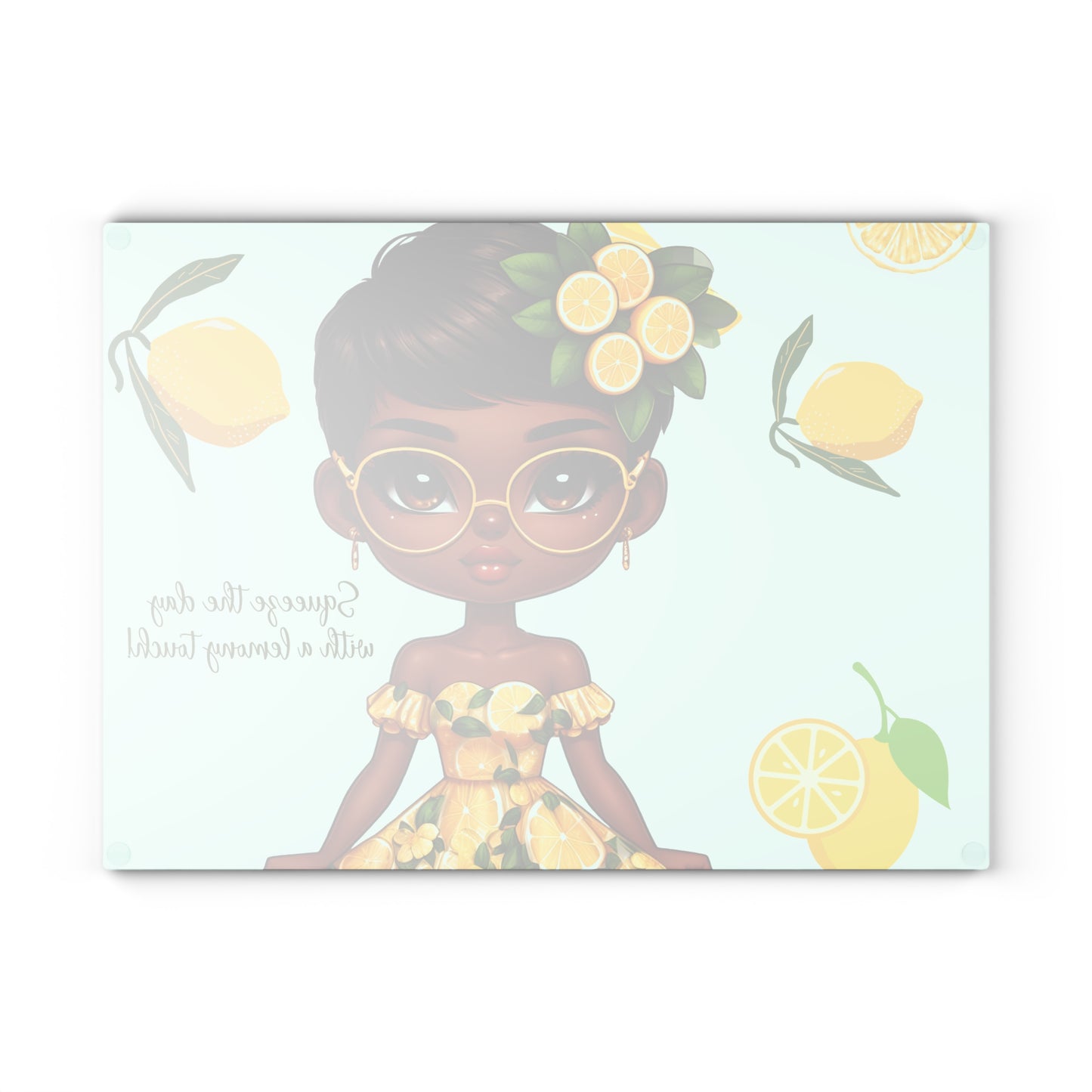 Velvet's View: The Lemon Delight Collection – Glass Cutting Board #2011