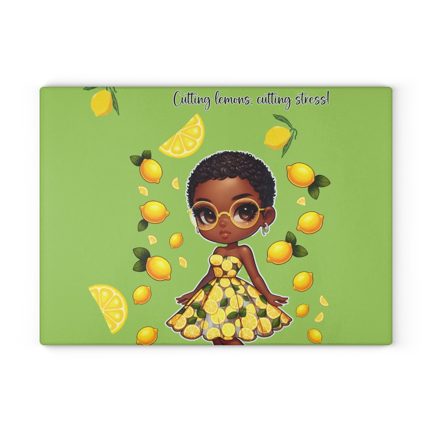 Velvet's View: The Lemon Delight Collection – Glass Cutting Board #2014