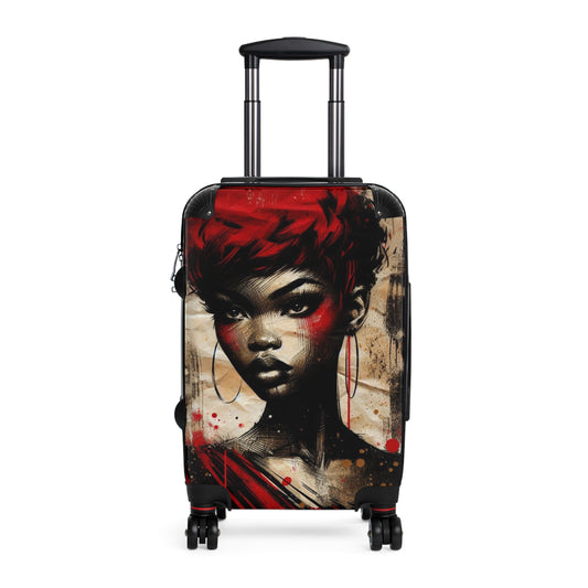 Bold Expressions: A Red and Black Journey - Suitcase - #2015