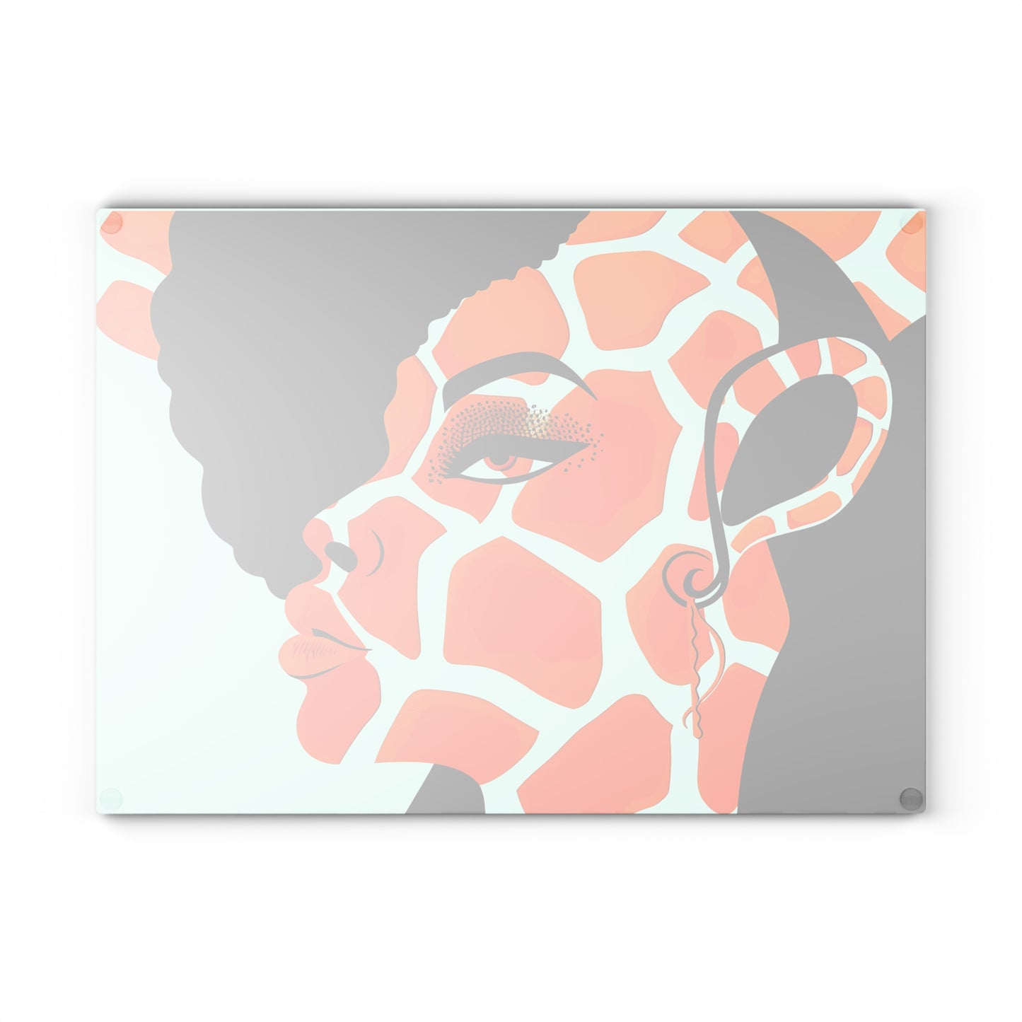 Giraffe Essence: A Fusion of Nature and Elegance Collection - Glass Cutting Board - #2016